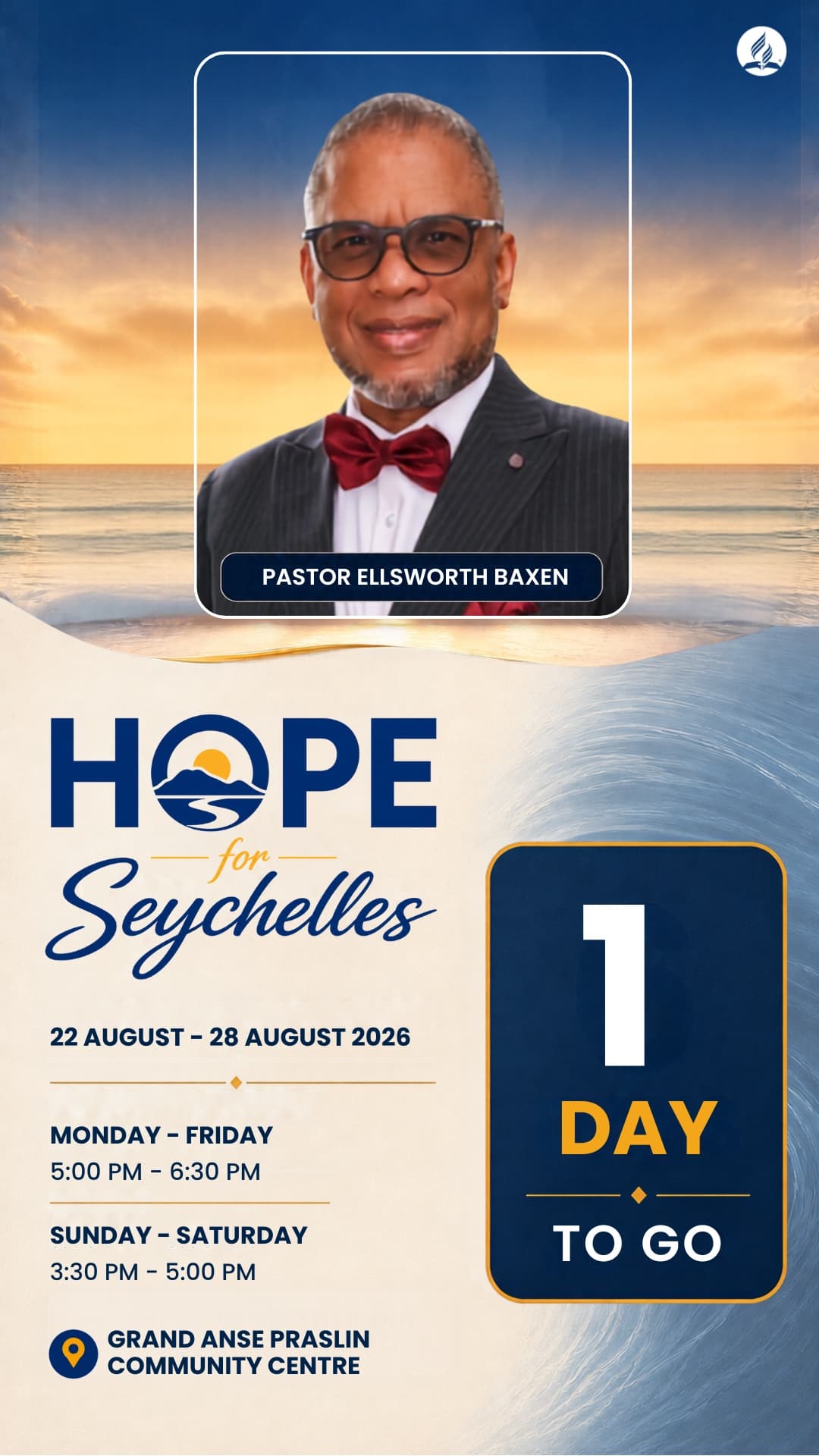 Hope for Seychelles Praslin one day to go Story and Status artwork
